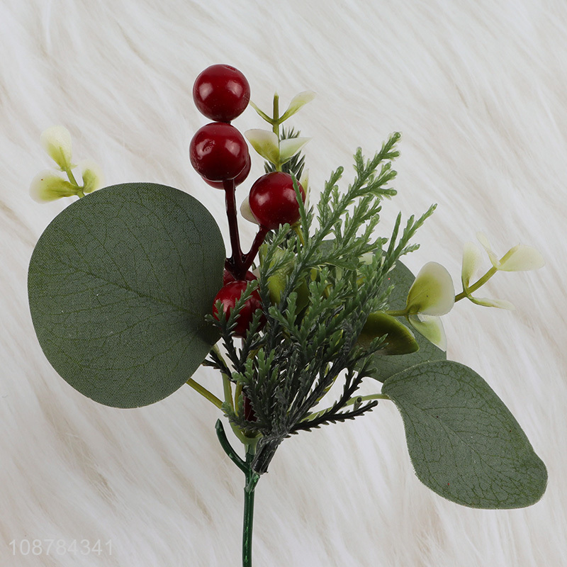 New arrival artificial Christmas picks with red berries