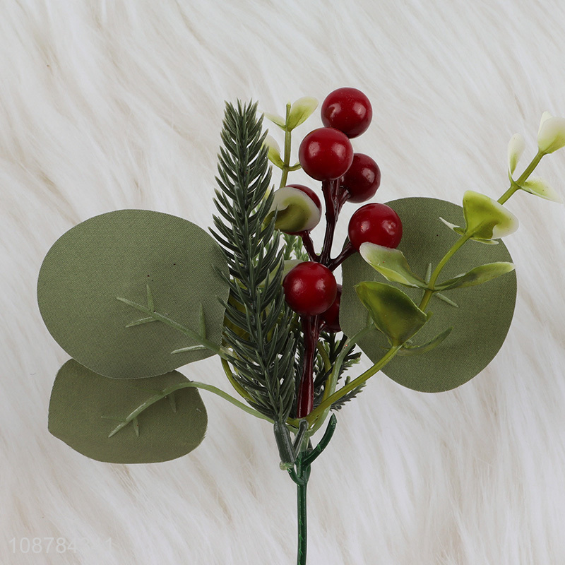New arrival artificial Christmas picks with red berries