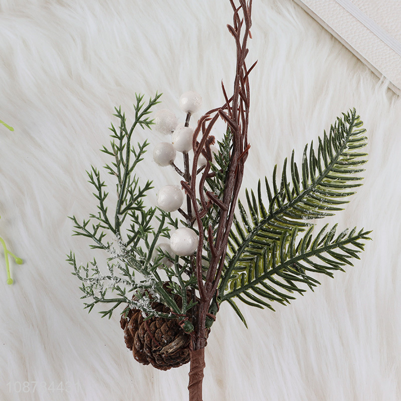 Good quality artificial Christmas pine picks with pinecones