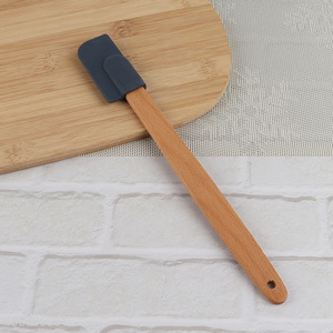 Wholesale wooden handle silicone cake cream spatula