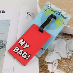 Good quality pvc travel luggage tag for suitcase