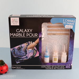 Hot items galaxy marble pour paints toys painting toys
