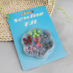 Good quality round plastic loose beads with elastic string