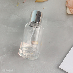 Hot sale round clear glass perfume bottle