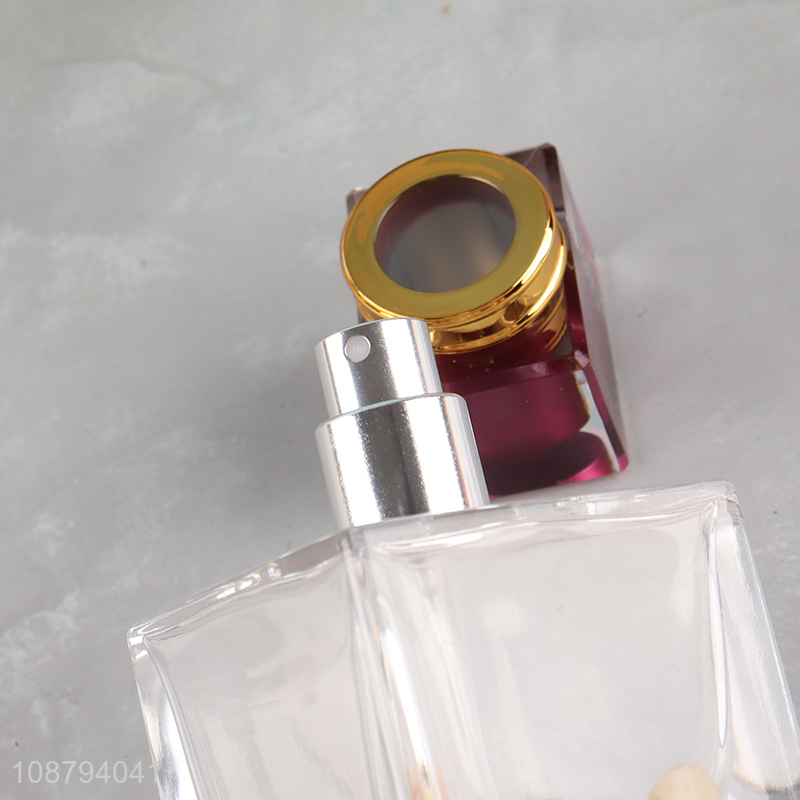 Most popular square spray bottle glass perfume bottle