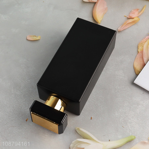 Good quality black glass perfume bottle for sale