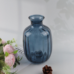 Wholesale colored glass vase hydroponic vase for wedding decor