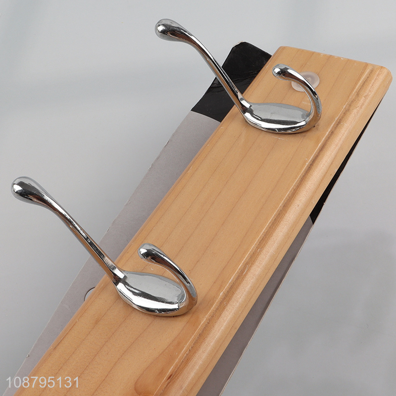 Online wholesale wall mounted wooden metal hook rail