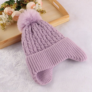 Wholesale women's winter warm beanie skull cap cuffed hat