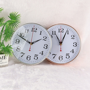 Good quality battery operated round silent plastic wall clock