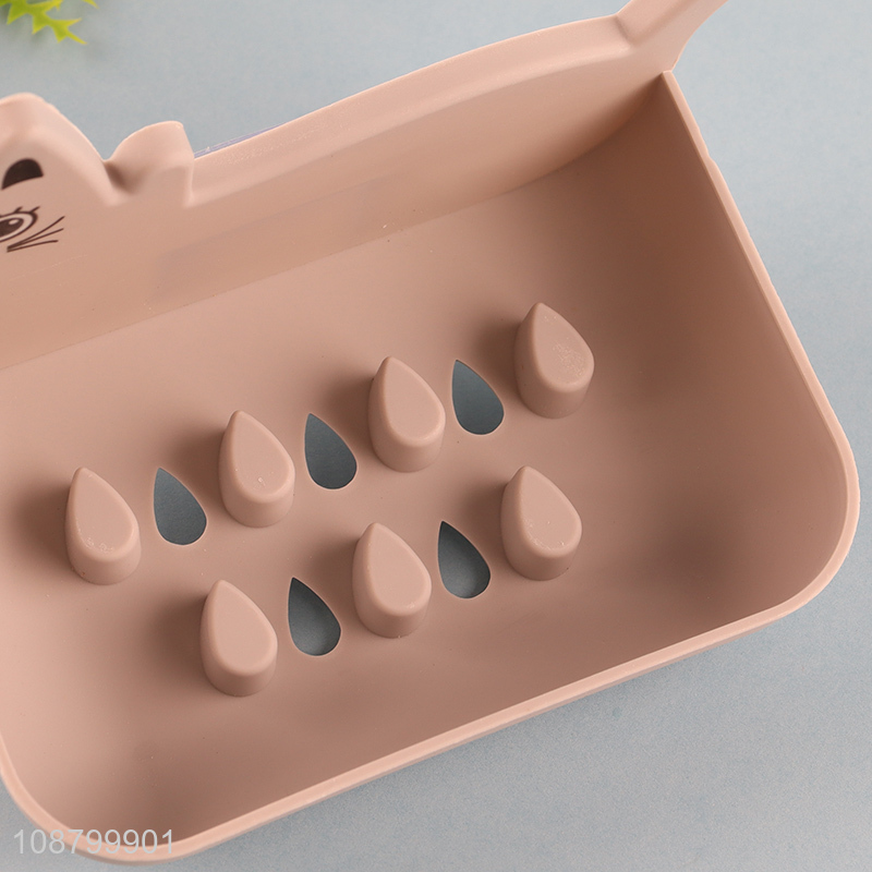 Wholesale cute plastic drainable soap holder for bathroom