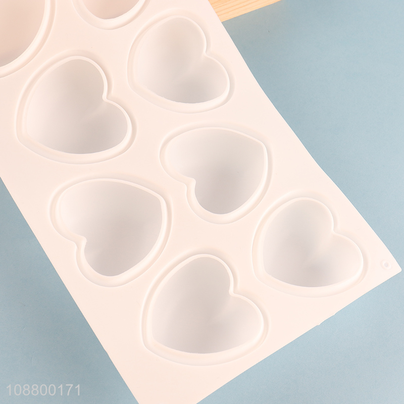 Hot selling heart shaped silicone molds for cake and jelly