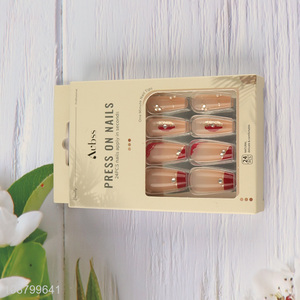 New product 24pcs full cover false nails for women