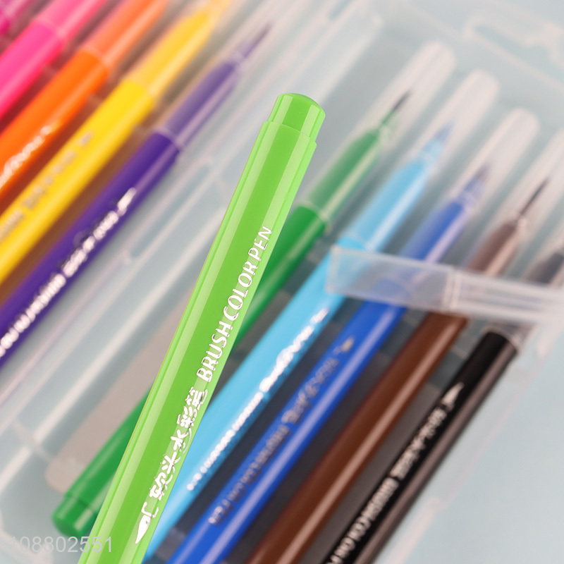Factory price 12 colors watercolor brush pens for kids