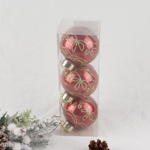 Popular products 3pcs round christmas ball christmas decoration