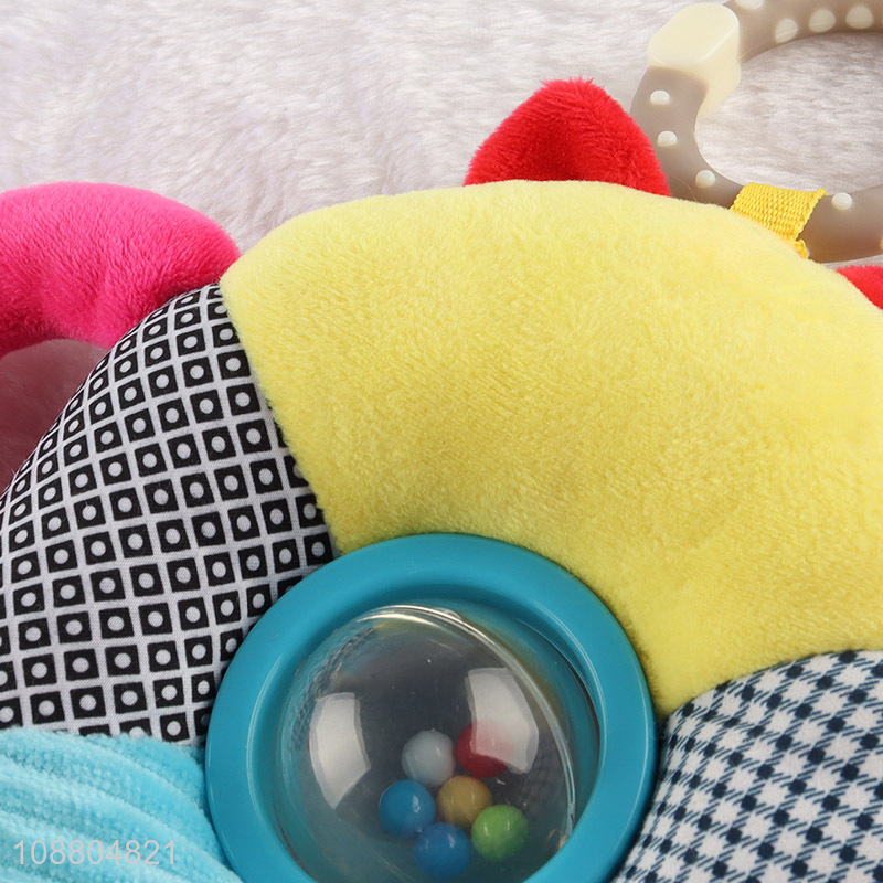 New product soft stuffed animal baby stroller toy plush rattle