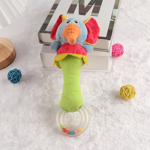 New product baby rattles soft stuffed plush hand rattle shaker