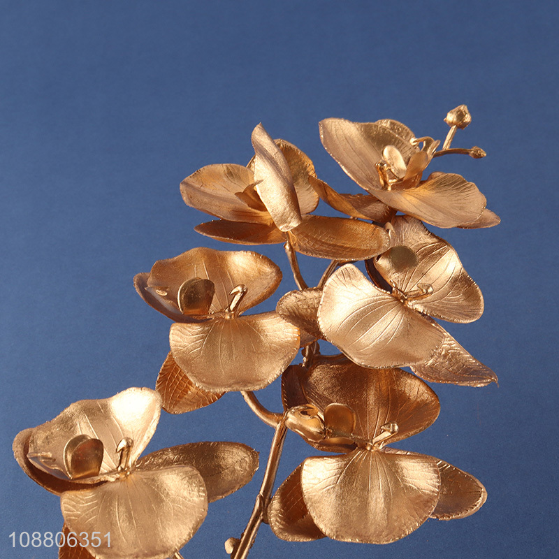 Factory price gold artificial orchid for home office decoration