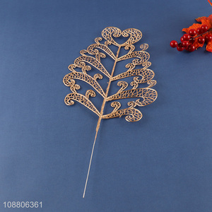 New product gold fake leaves faux plant for flower arrangement