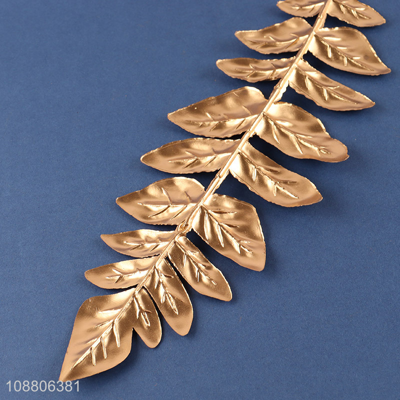 High quality artificial leaves gold plant leaves for decoration