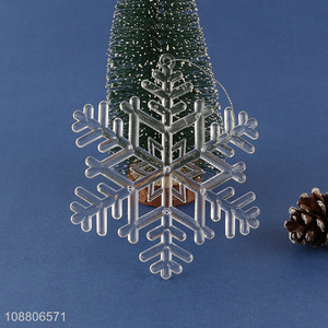 Wholesale clear acrylic snowflake ornaments Christmas tree diy ornaments