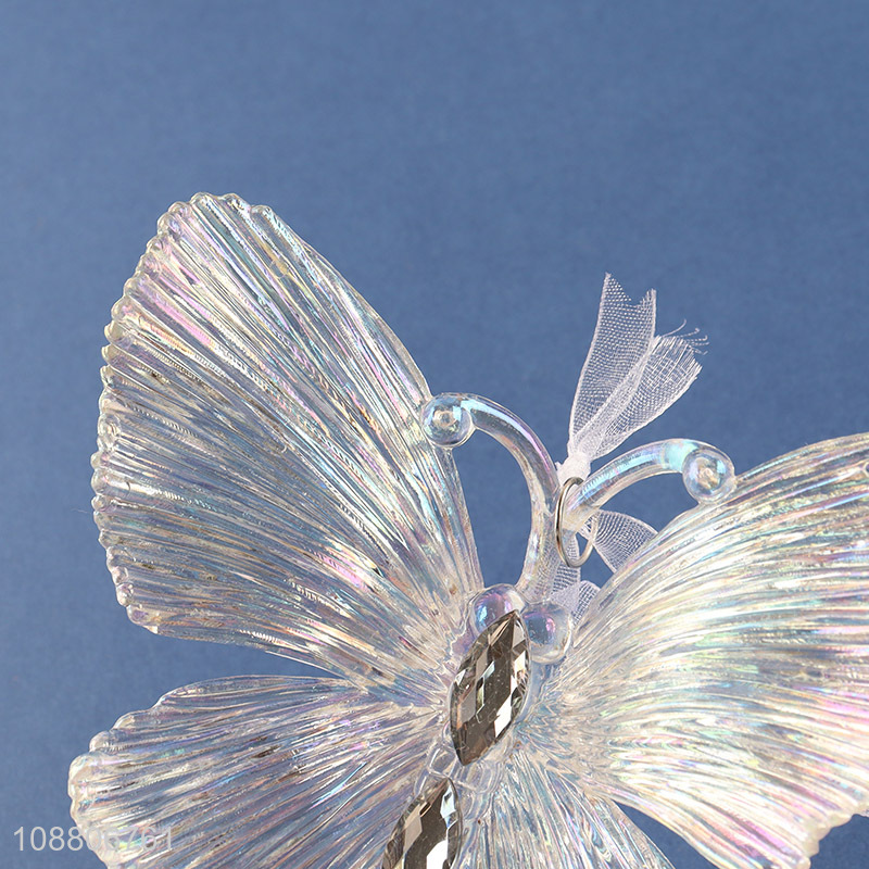 Hot selling clear acrylic butterfly pendants Christmas tree diy ornaments