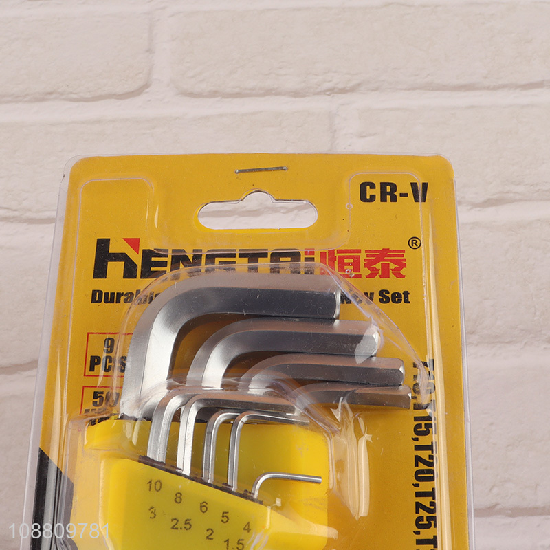 High quality professional 9pcs Hex Key Wrench Set
