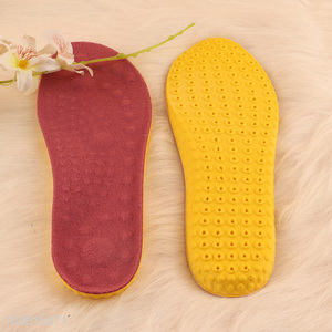 Best selling breathable soft pu massage shoes insoles wholesale