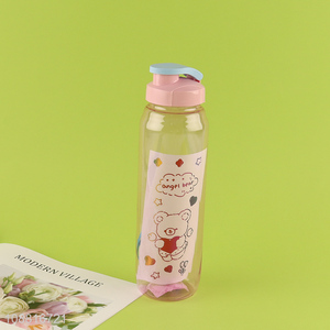Wholesale cheap plastic non-leaking water bottle with stickers