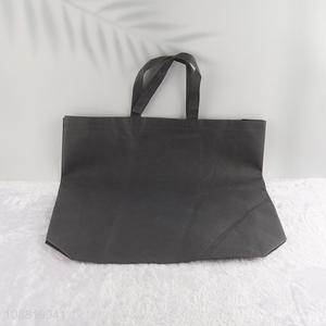 Custom logo reusable non-woven shopping tote bag with handles