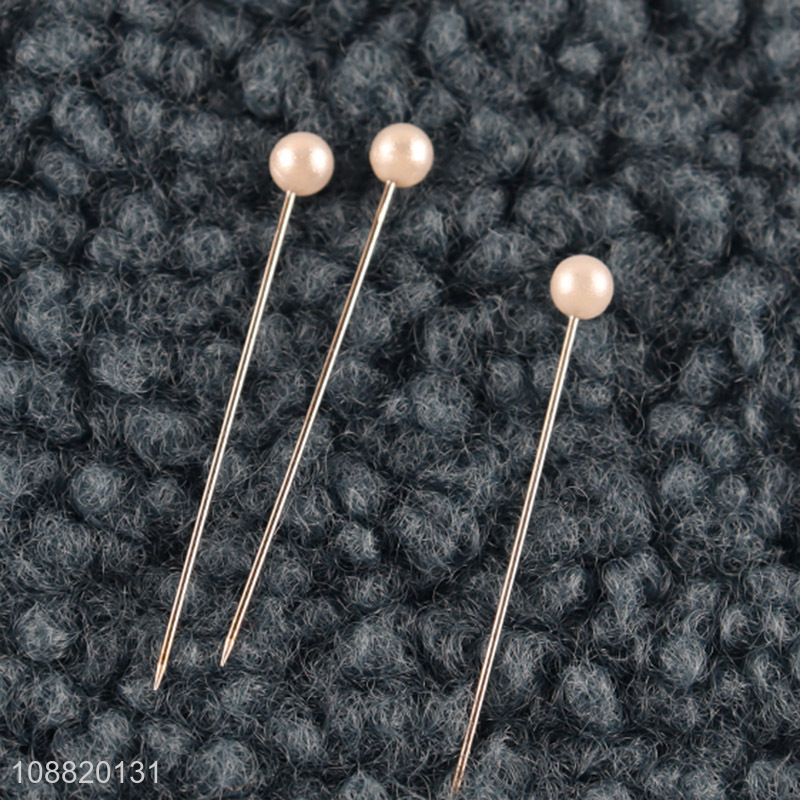 Online wholesale 50pcs pearl head pins straight map pins