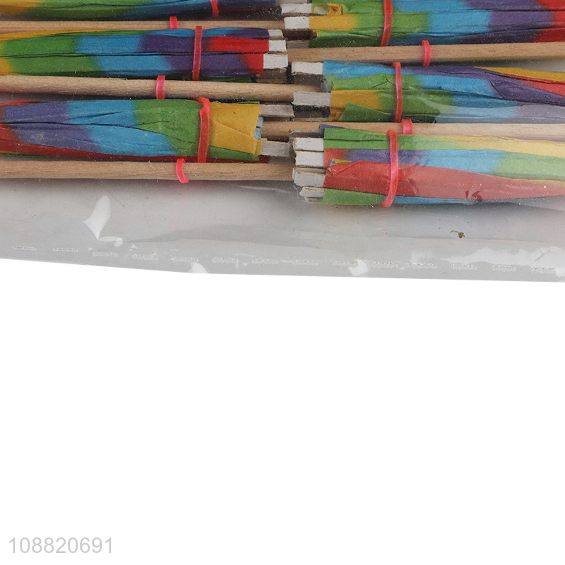 Online wholesale umbrella shaped disposable fruits stick