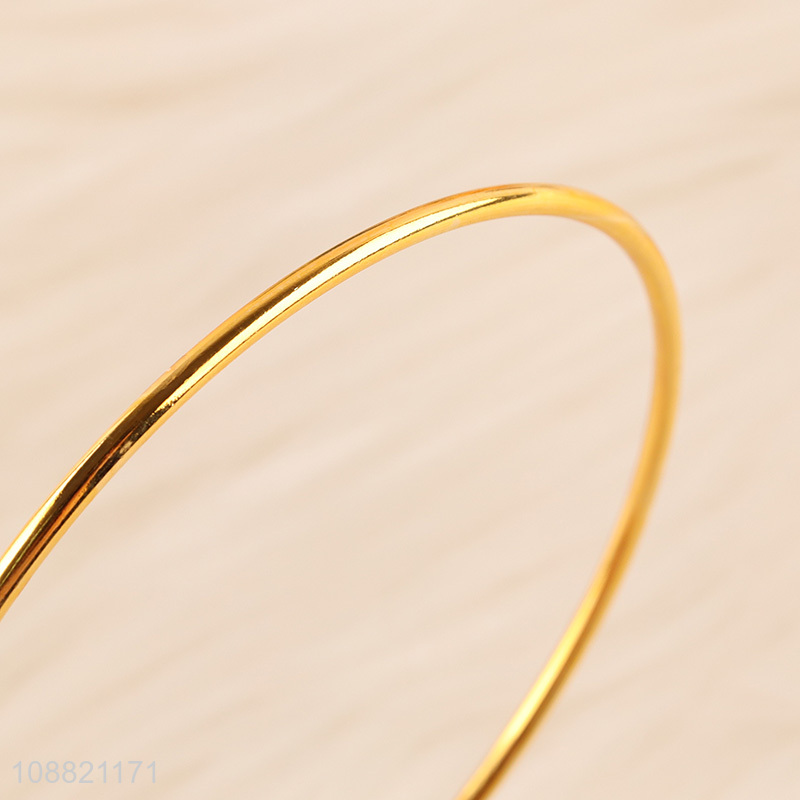 Wholesale 10cm gold metal wire ring floral macrame hoop
