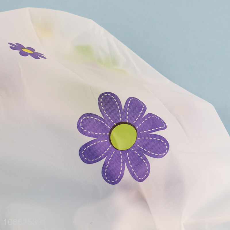 Best quality flower pattern waterproof shower cap