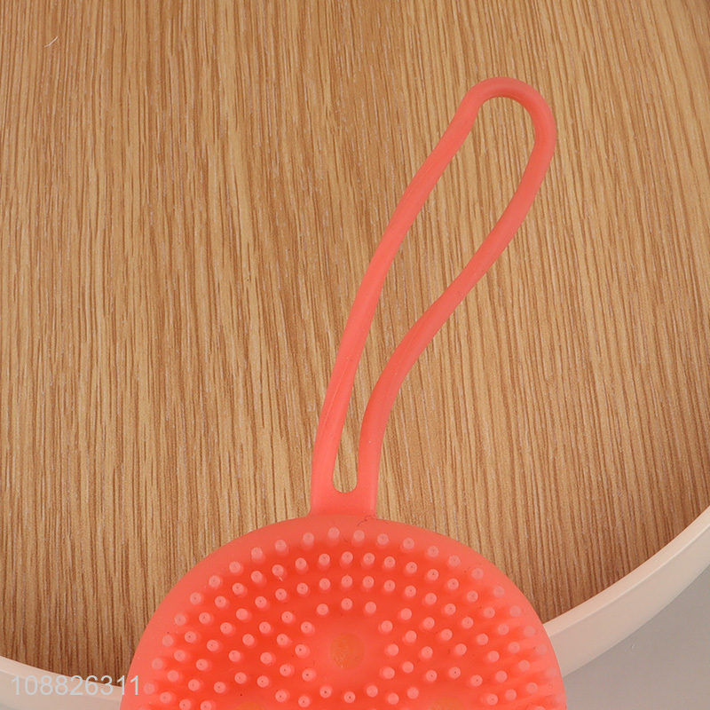 New product soft double sided silicone exfoliating body scrubber