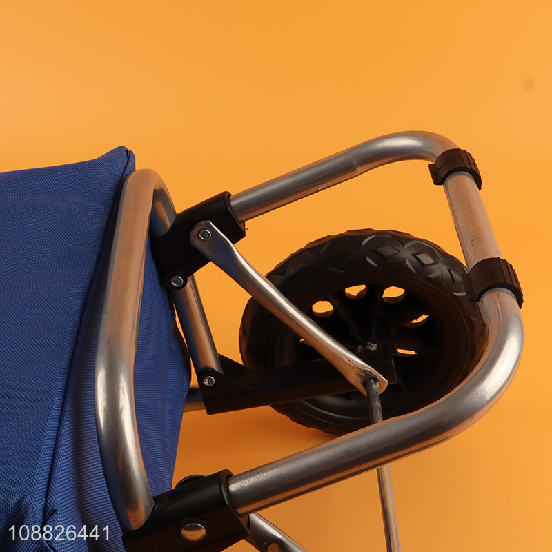 Custom logo foldable stair climber shopping cart for groceries