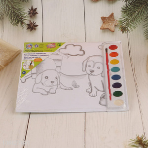 China imports DIY watercolor painting set with a paintbrush for kids