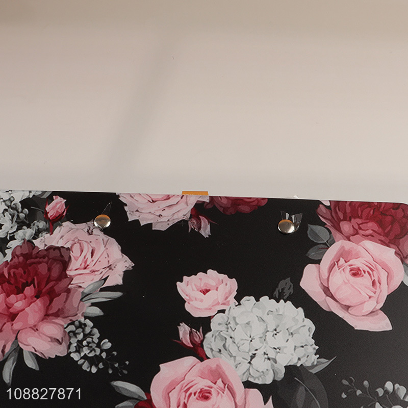 High quality A4 floral print plastic clip board for students