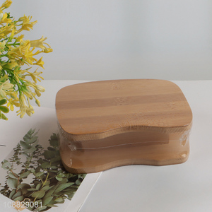 Good quality natural bamboo napkin holder tissue dispenser for kitchen