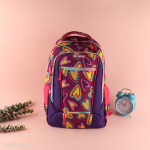 Hot sale large capacity polyester school bag school backpack