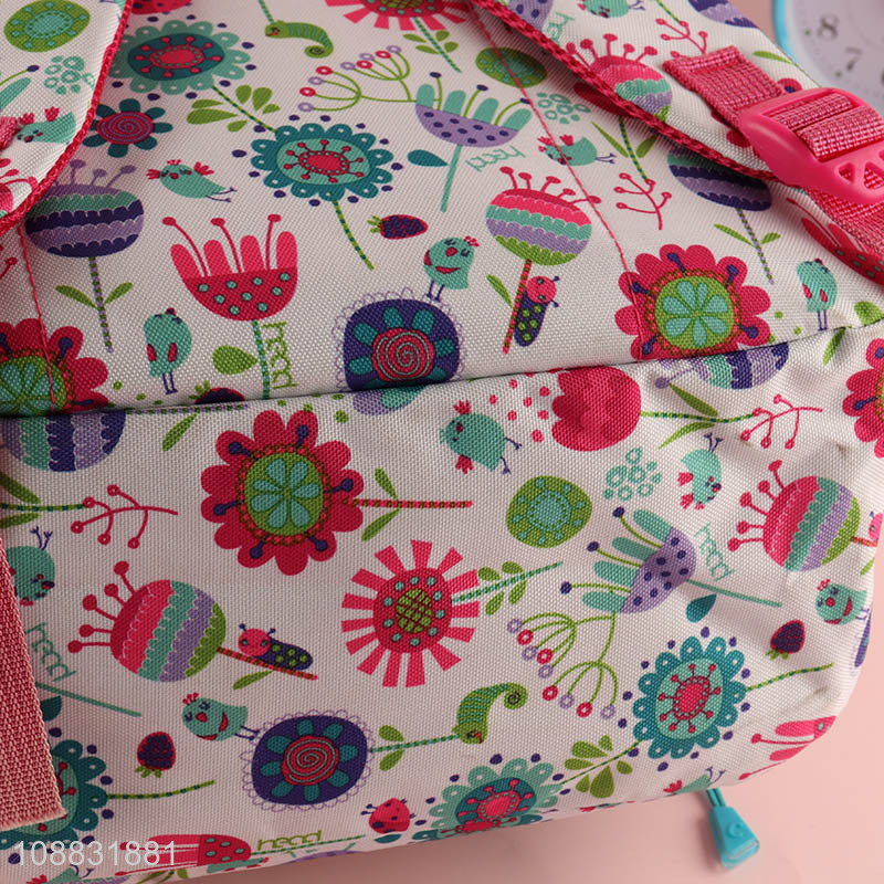 Hot selling flower pattern students school bag school backpack