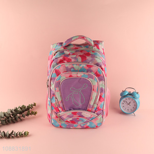 High quality girls students polyester school bag school backpack