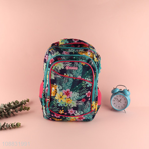 Yiwu factory flower pattern students kids school bag school backpack