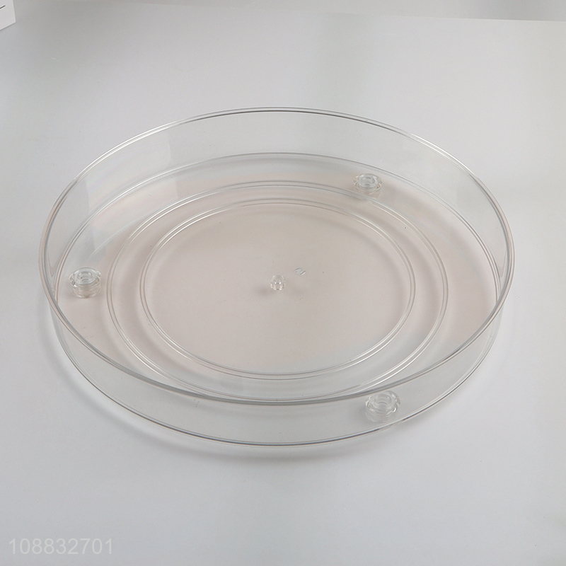 Wholesale round clear divided serving tray for candy snacks nuts