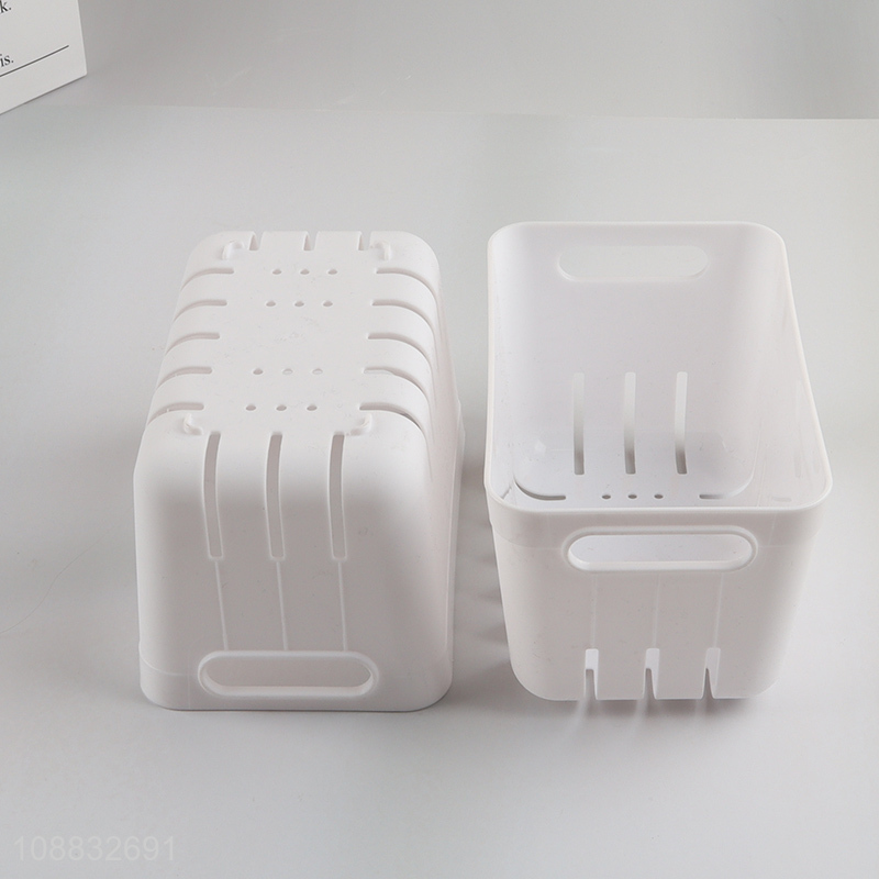 New product refrigerator storage box with lid & 2 drain baskets