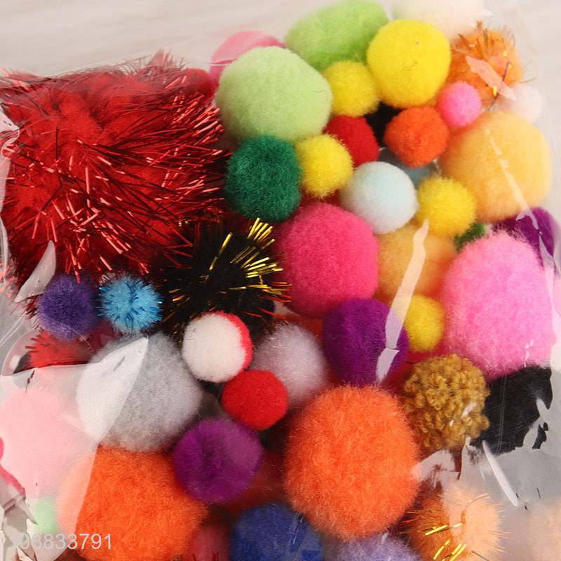 New product colorful pompom balls for DIY jewelry making