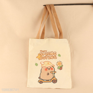 Low price cartoon polyester shopping bag tote bag for sale
