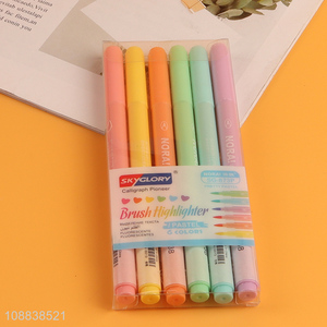 New Product 6 Colors Pastel Colors Highlighters for Underlining