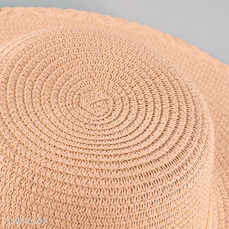 Yiwu market women summer beach hat floppy straw hat