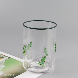 Latest products christmas series <em>glass</em> water mug water <em>cup</em> for sale